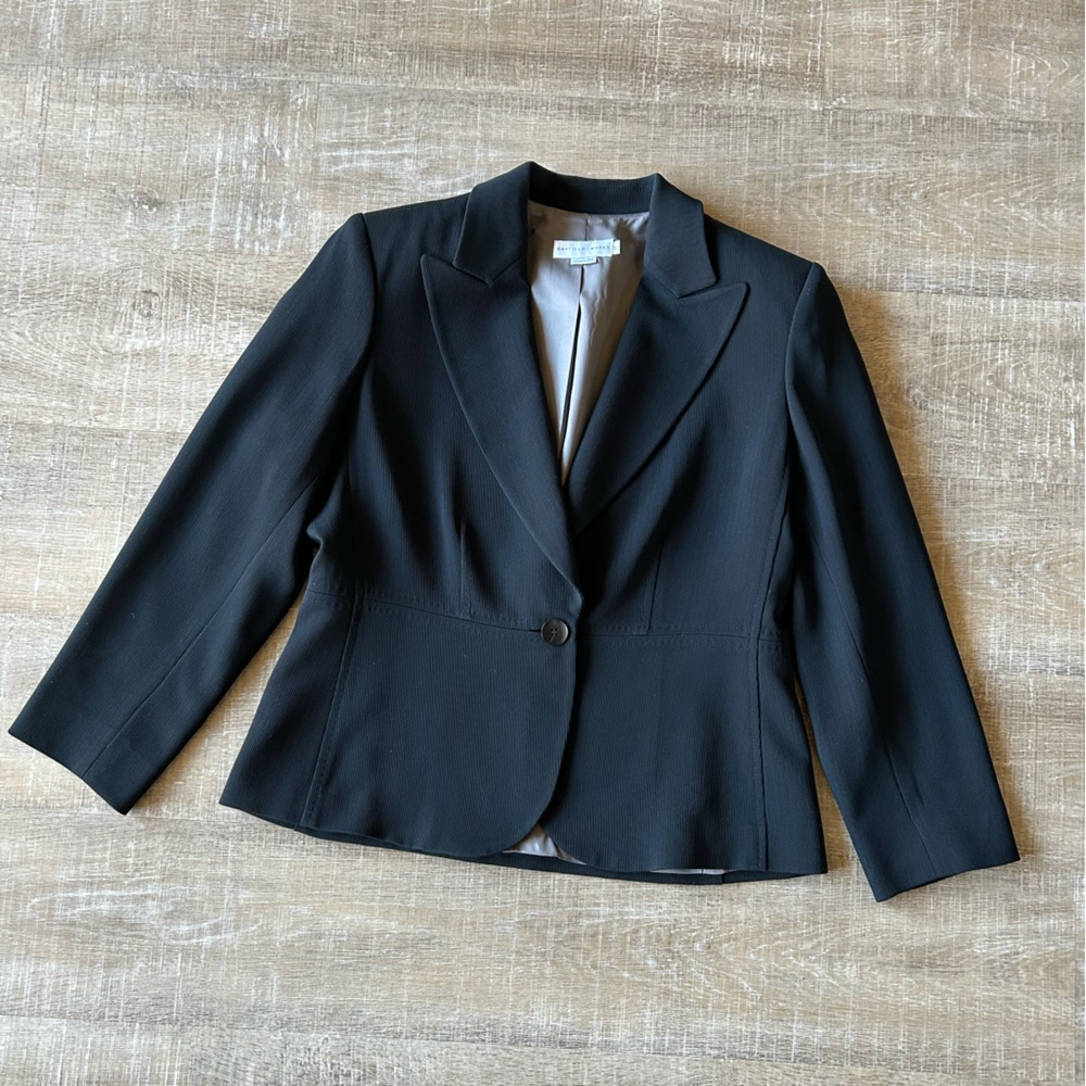 ▶️ Garfield & Marks Black Blazer Womens 12 Tailored Career Office Jacket